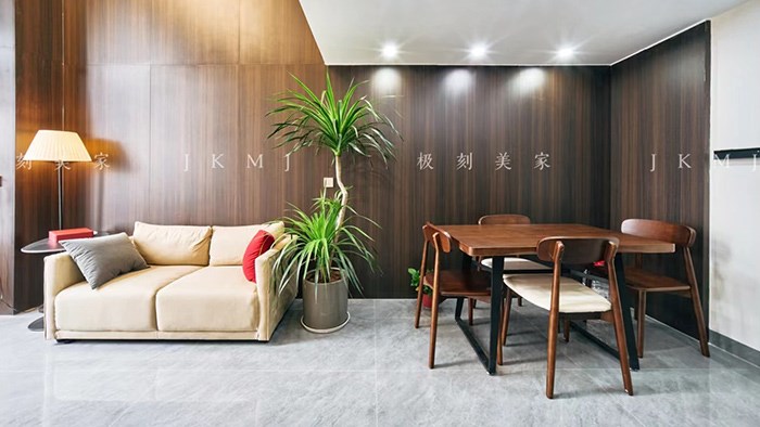 湖南長沙-中海閱溪府55m²現代混搭風·極刻美家全屋整裝